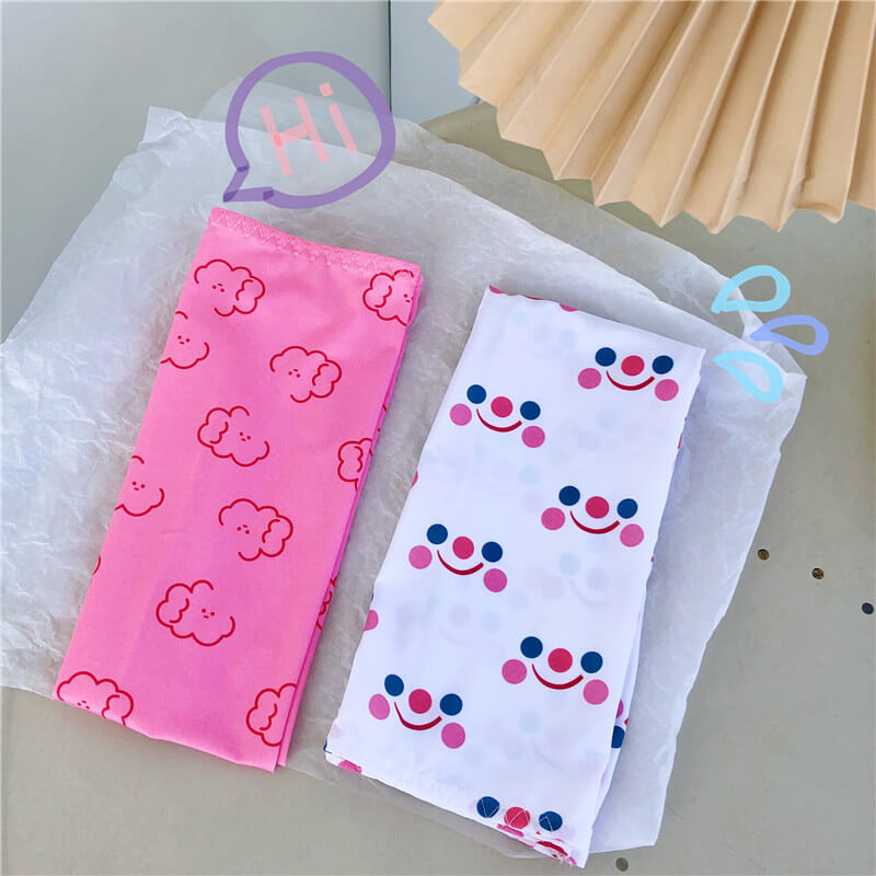 CUTE SMILE CLOUD ICE SILK SUN PROTECTION GLOVES BY52705