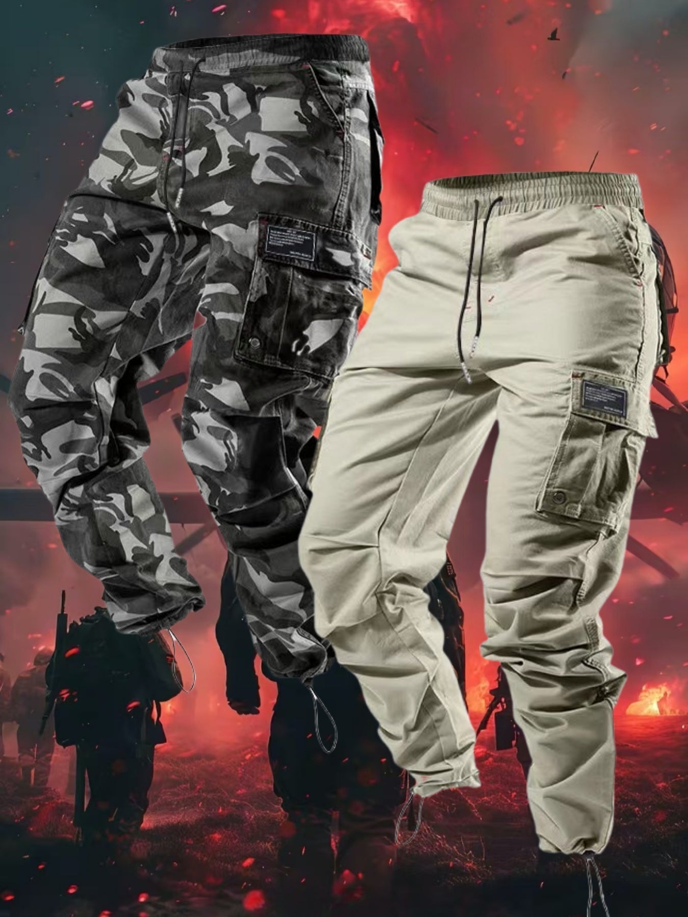 1/ 2/ 3/ 4-pack Men's high-performance tactical work pants