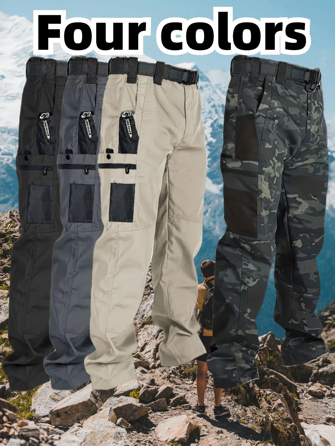 4 Pairs Men's Lightweight Work Pants