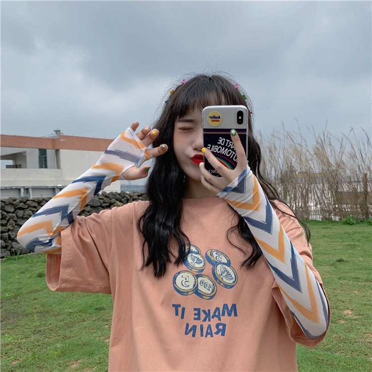 CUTE SUMMER ''FLOWER'' ICE-SILK SLEEVE GLOVES BY16002